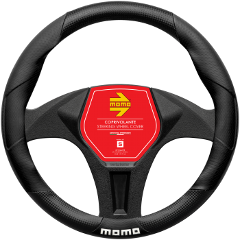 MOMO Universal Car Steering Wheel Cover - Tuning - Black - M